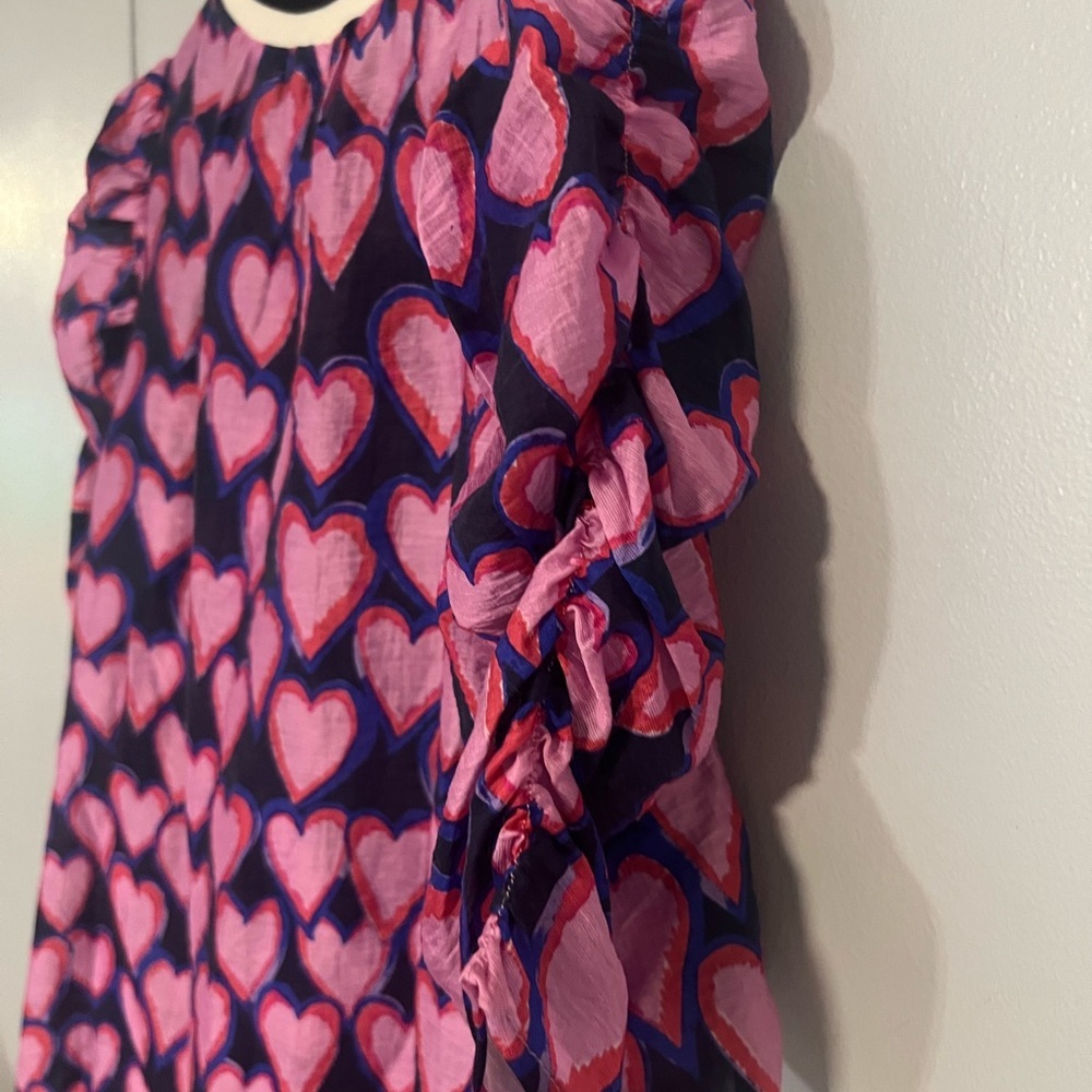 THML Pink and Purple Heart Blouse - Picture 4 of 7